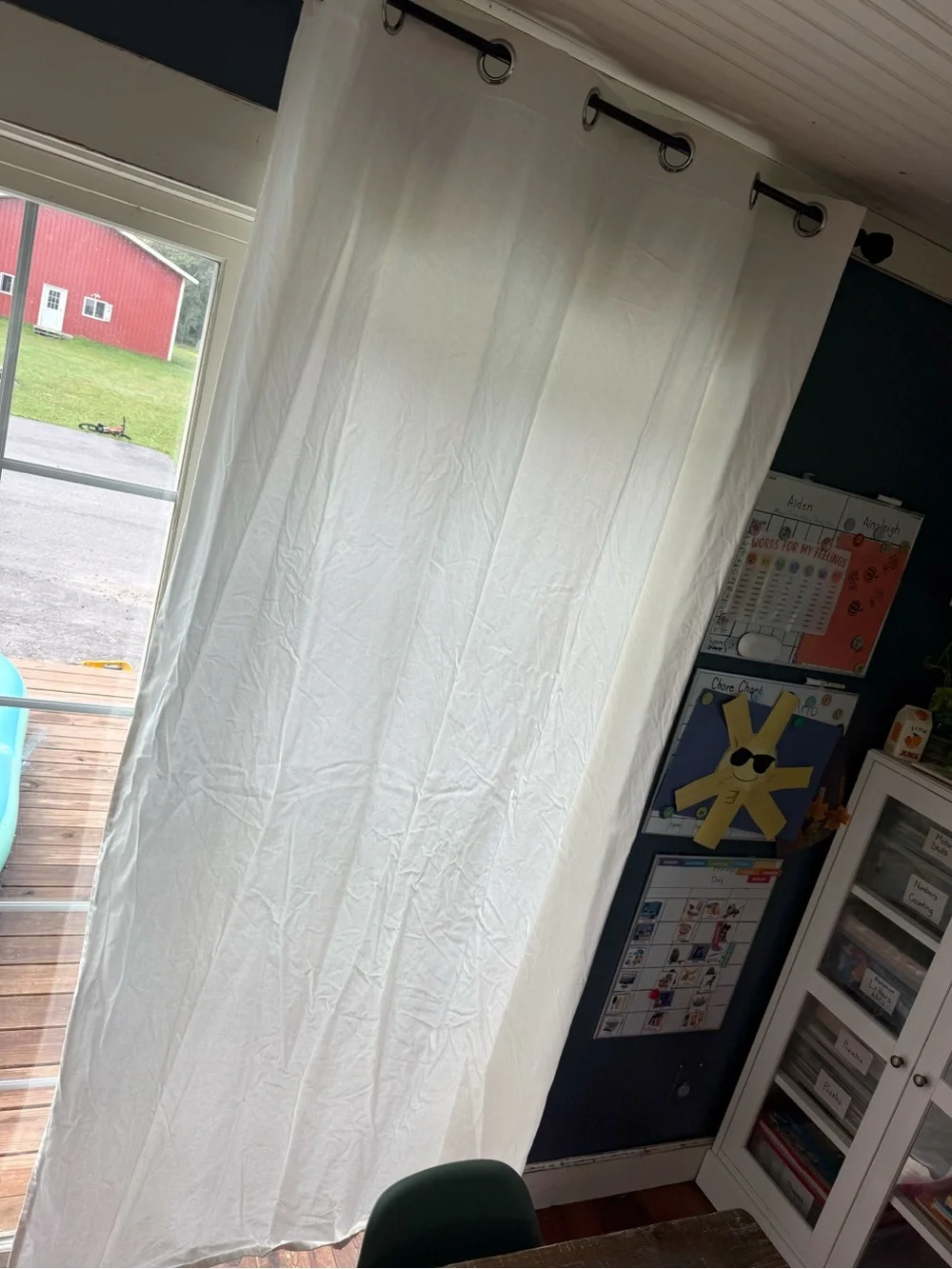 IKEA | Merete Room Darkening Curtains Pair White 57x98” Grommet Floor Length GUC